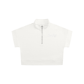 WOMEN'S QUARTER ZIP CROP GRAPHIC SWEATSHIRT
