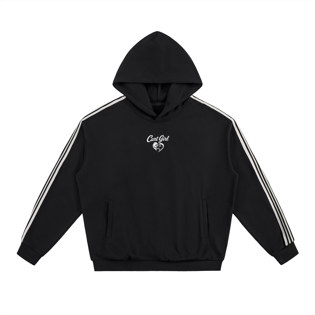 SIDE STRIPE DROP SHOULDER HOODIE