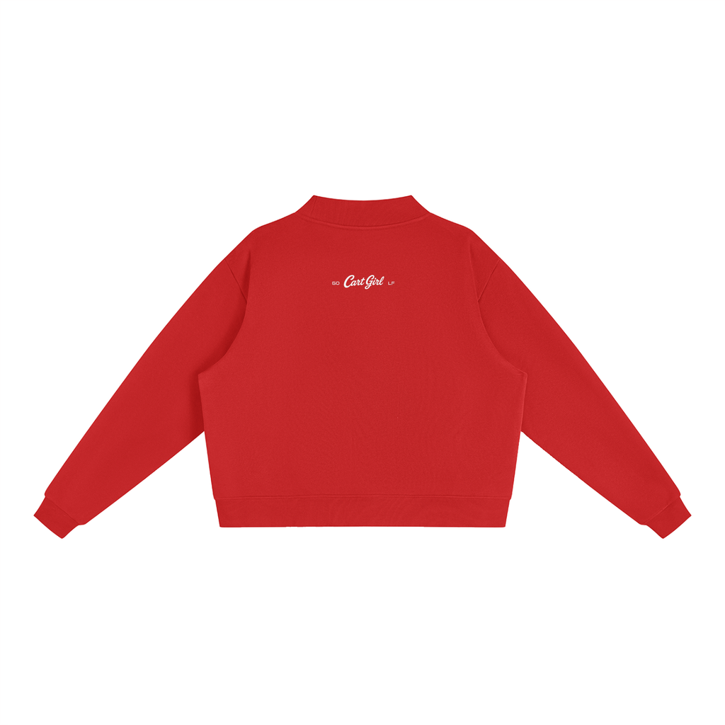 WOMEN'S FLEECE CREW NECK HEART SWEATSHIRT