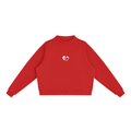 WOMEN'S FLEECE CREW NECK HEART SWEATSHIRT